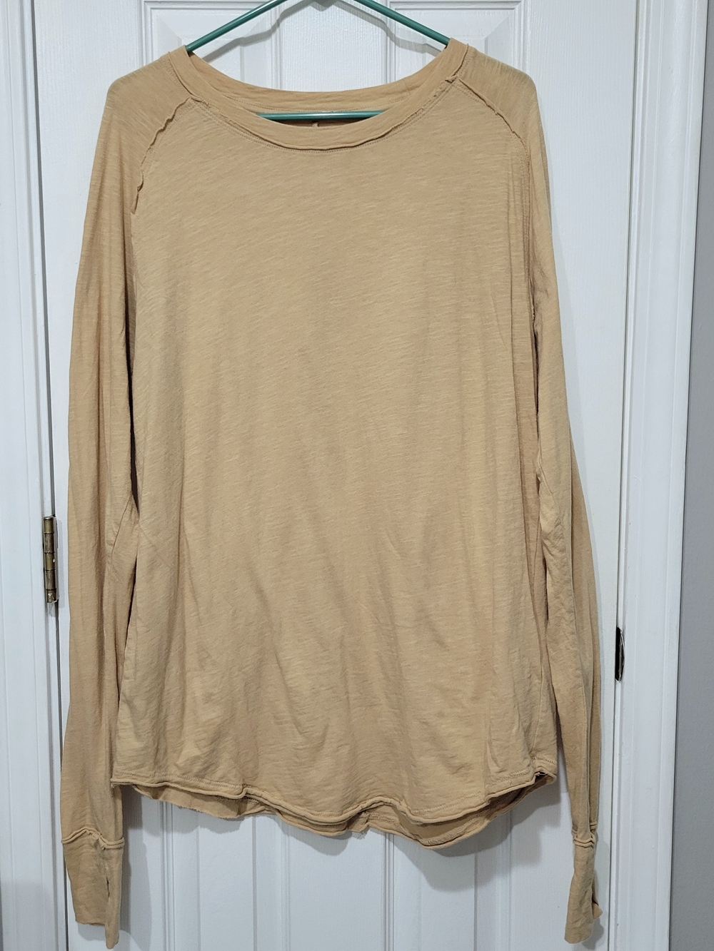 We The Free Women's Long-Sleeve Crewneck Tee - Beige Tan
